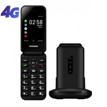 Teléfono Móvil Telefunken S740 para Personas Mayores TF-GSM-740-CAR-BKTELEFUNKEN