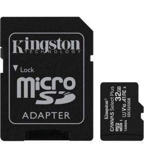 Tarjeta de Memoria Kingston CANVAS Select Plus 32GB microSD HC con Adaptador SDCS2/32GBKINGSTON