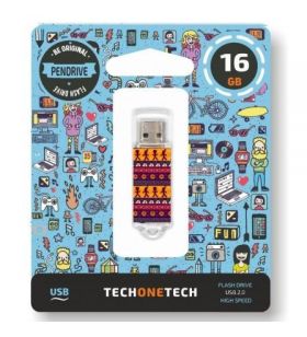 Pendrive 16GB Tech One Tech Tribal Questions USB 2.0 TEC4013-16TECH ONE TECH