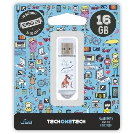 Pendrive 16GB Tech One Tech Que vida mas Perra USB 2.0 TEC4009-16TECH ONE TECH