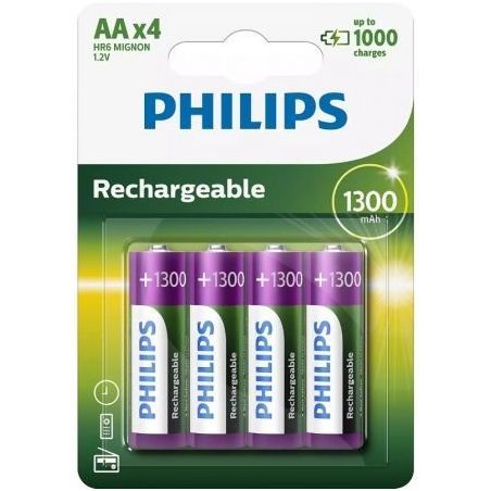 Pack de 4 Pilas AA Philips R6B4A130 R6B4A130/10PHILIPS