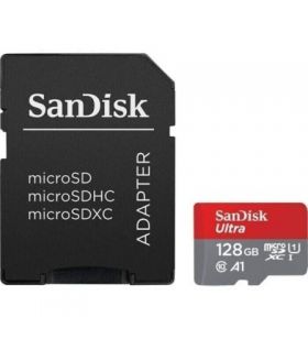 Tarjeta de Memoria SanDisk Ultra 128GB microSD XC con Adaptador SDSQUAB-128G-GN6MASANDISK