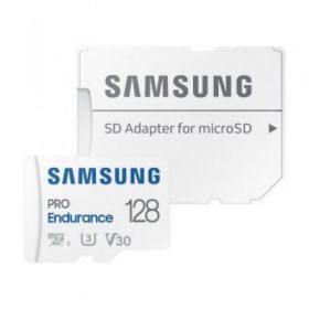 Cartão de memória samsung pro endurance 128gb microsd xc com adaptador/ classe 10/ 100mbs
