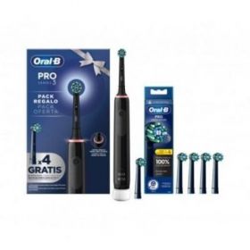 braun oral-b toothbrush pro 3/ includes 4 heads/ black