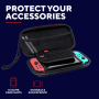 Pack gaming trust gaming gxt 1249/ estuche rígido + 2 joy-con + 2 volantes + cristal templado para switch + soporte de carga